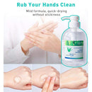 Advanced Moisturizing Gel Hand Sanitizer with Alcohol / Ethanol 75%, Aloe Vera and Vitamin E, 2 Pack of 16.9 OZ - Large Hand Sanitizer with Pump