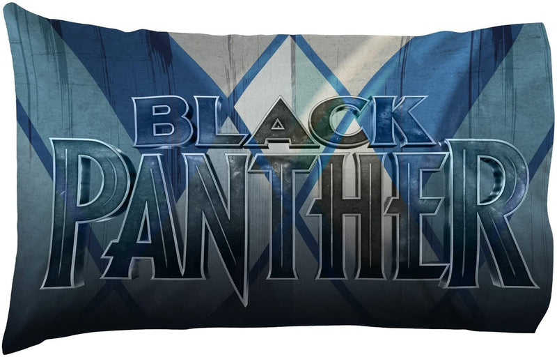 Jay Franco Marvel Black Panther Blue Tribe Super Soft Kids 4 Piece Twin Size Bed Set - Fade Resistant Polyester Microfiber Fill