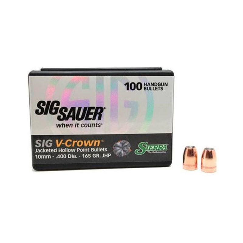 HANDGUN BULLETS 165GR JHPVCROWN 100RD/BX
