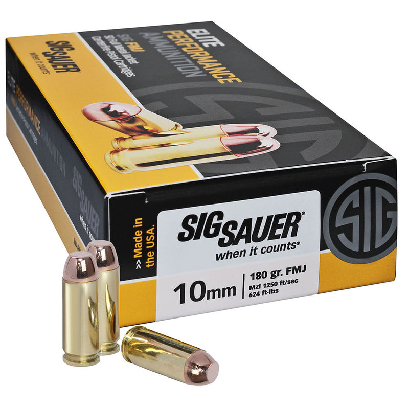 AMMO ELITE 10MM FMJFP 180GR 50/BX