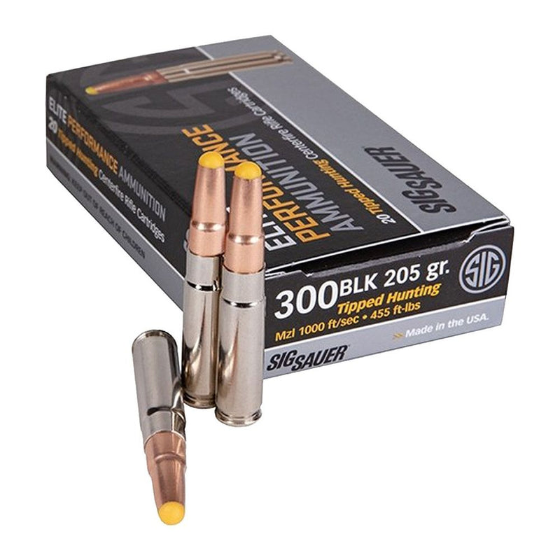 AMMO 300BLK 205GR SBR SUB TIP BLK 20/BX