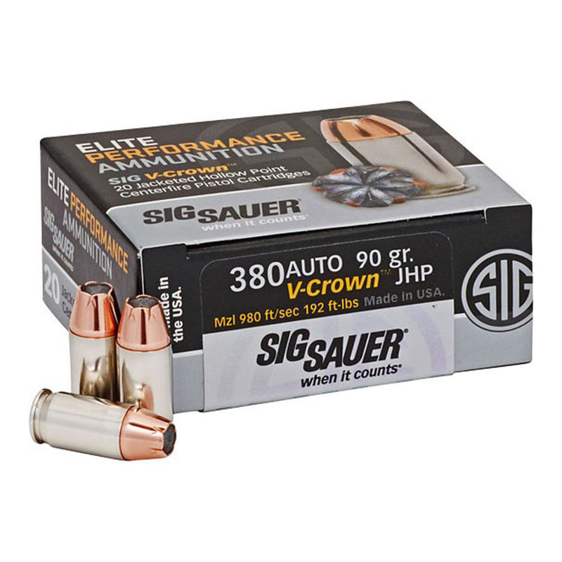 AMMO ELT VCRWN 380AUTO 90GR JHP 50/RD