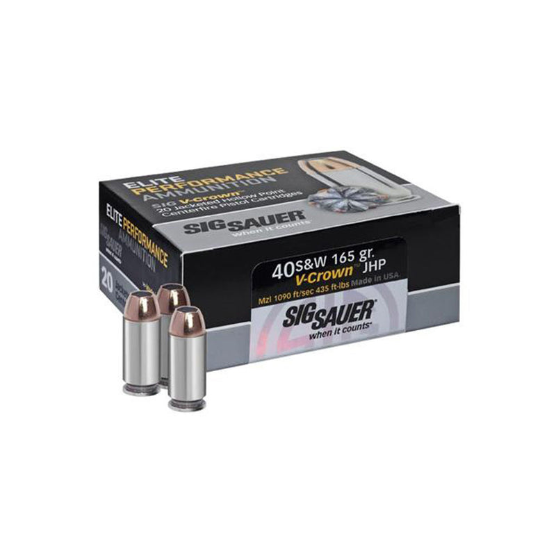 VCROWN 40SW JHP 165GR AMMO 20/BX 1000/CS