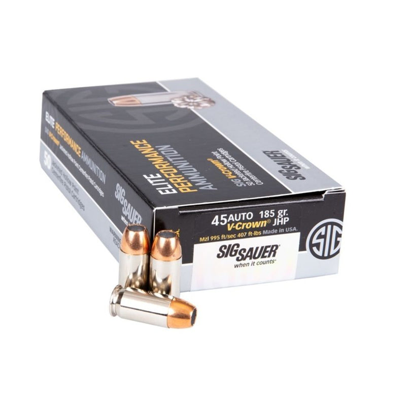 AMMO ELITE V-CROWN 45ACP 185GR JHP 50/BX