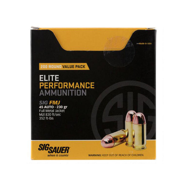 PISTL ELT BALL 45 AUTO 230GR AMMO 200/BX