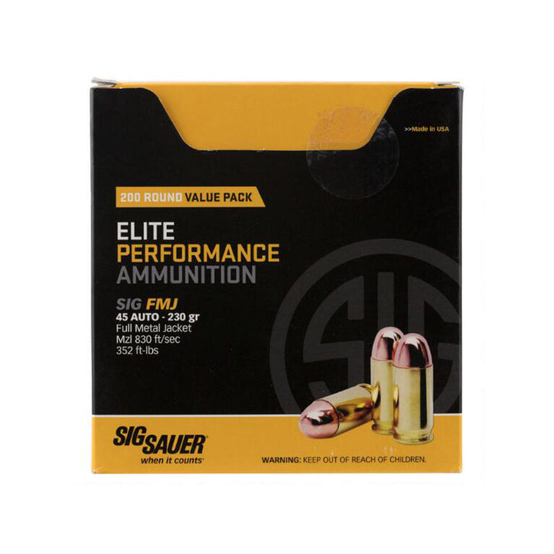 PISTL ELT BALL 45 AUTO 230GR AMMO 200/BX