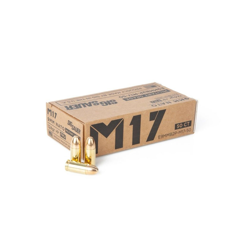 AMMO ELT BALL 9MM P 124GR M17 FMJ 50/BX