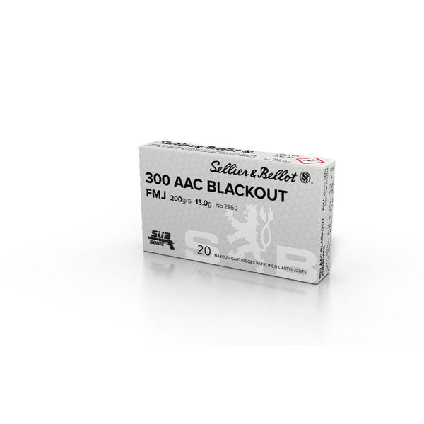 RIFLE 300 BLACKOUT 200GR FMJ SUB 20RD/BX