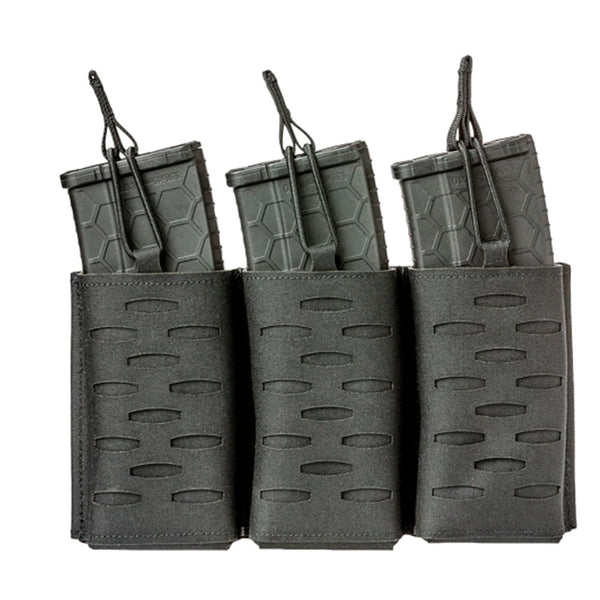 RIFLE MAG POUCH TRIPLE BLACK