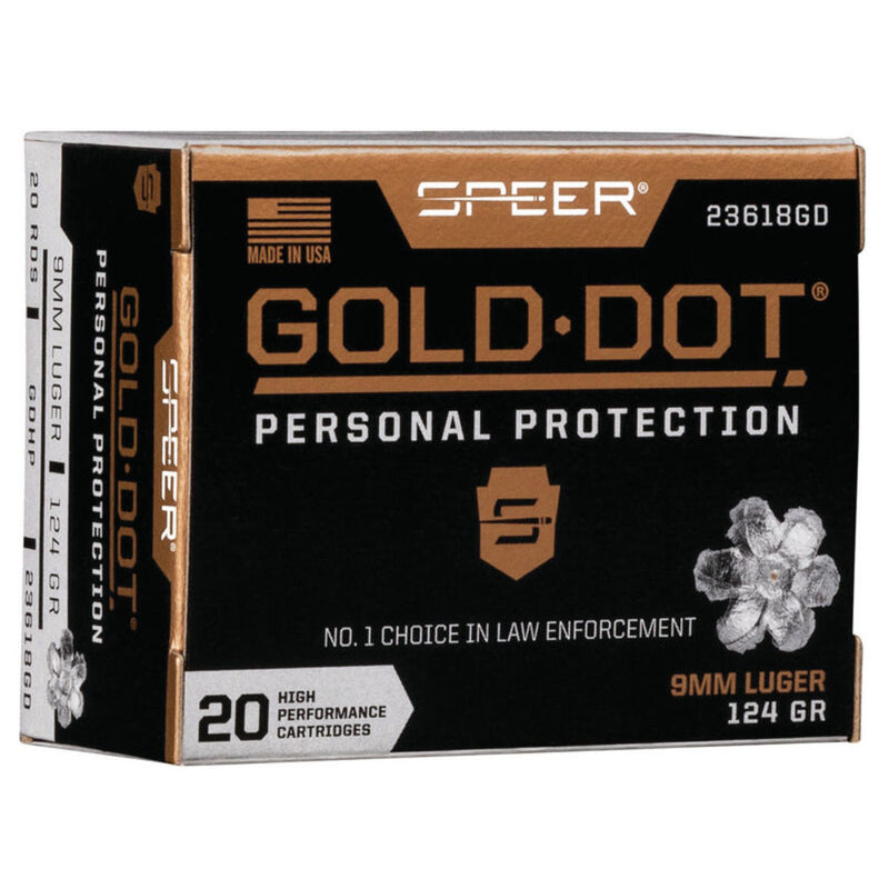 GOLD DOT 9MM LUG 124GR HP 20/BX