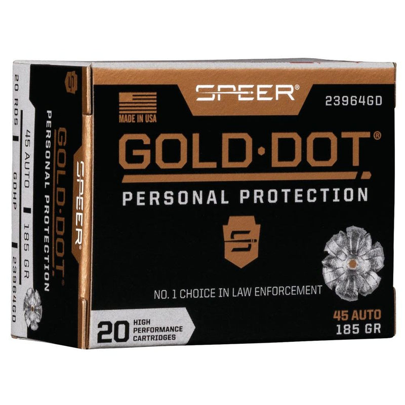 GOLD DOT 45 AUTO 185GR HP 20/BX