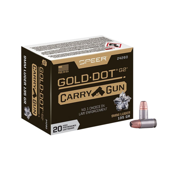 GOLD DOT 9MM 135GR CARRY HP 20/BX