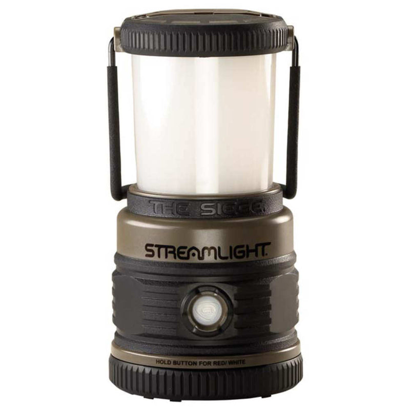 SIEGE LANTERN LED 12HR BATT WHT/RD