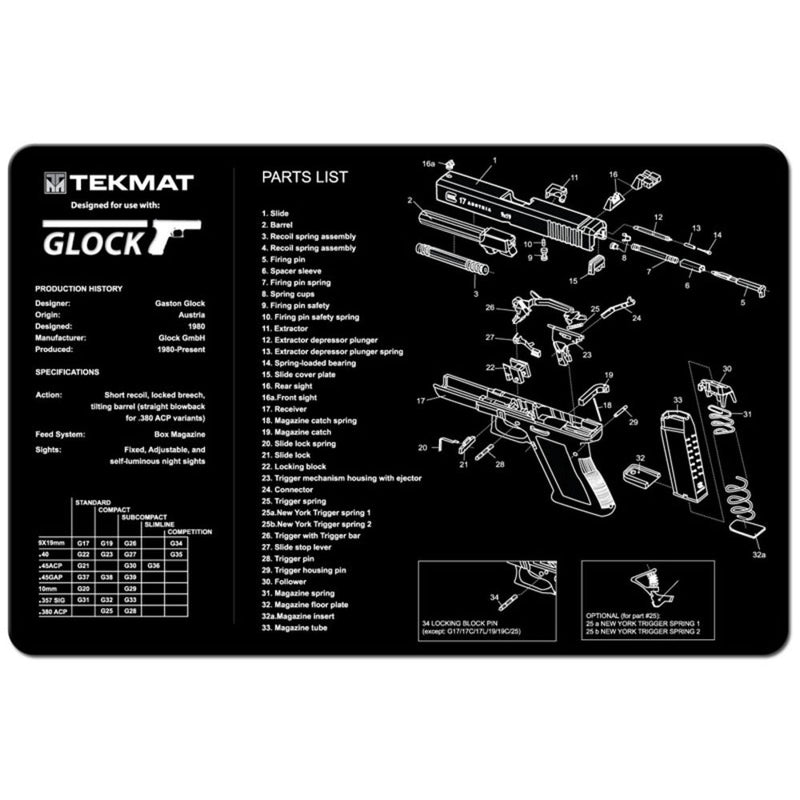 TEKMAT GLOCK - 11X17IN