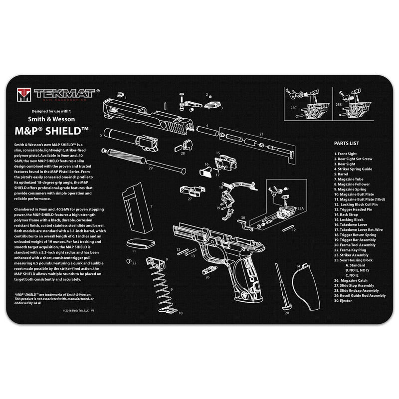 TEKMAT S&W M&P SHIELD - 11X17IN