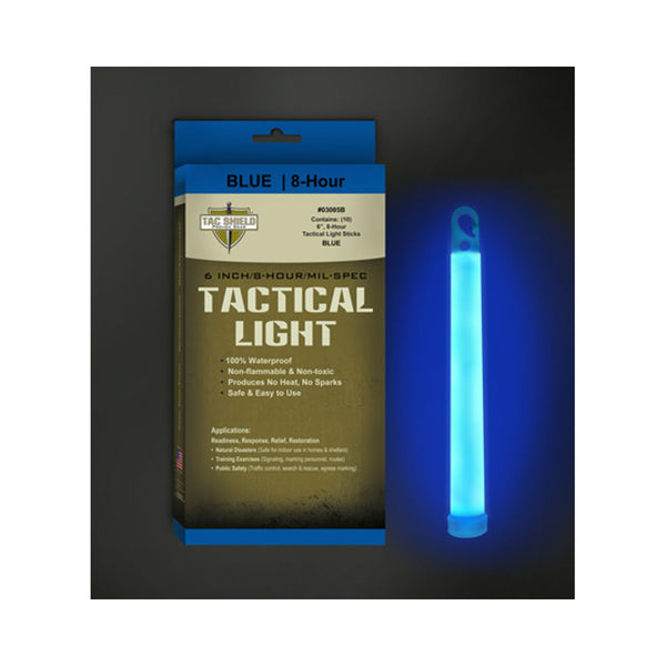 TAC 8 HR LIGHT STICK BLUE 6 IN 10 PK