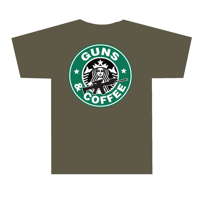 GUNS AND COFFEE T-SHIRT OLV DRB - MD