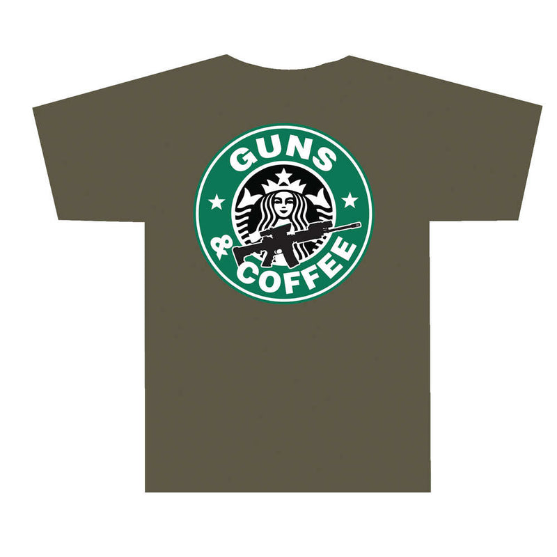 GUNS AND COFFEE T-SHIRT OLV DRB - XL