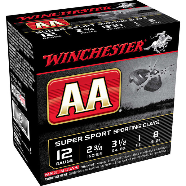 AA CLAY 12GA 2.75IN 1OZ 8 25/BX