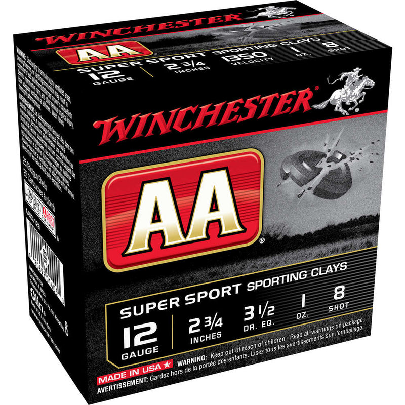 AA CLAY 12GA 2.75IN 1OZ 8 25/BX