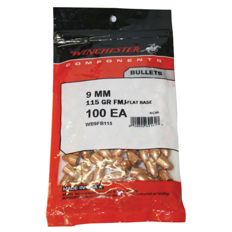 BULLET 9MM 115 GR FMJ FB 100/BAG