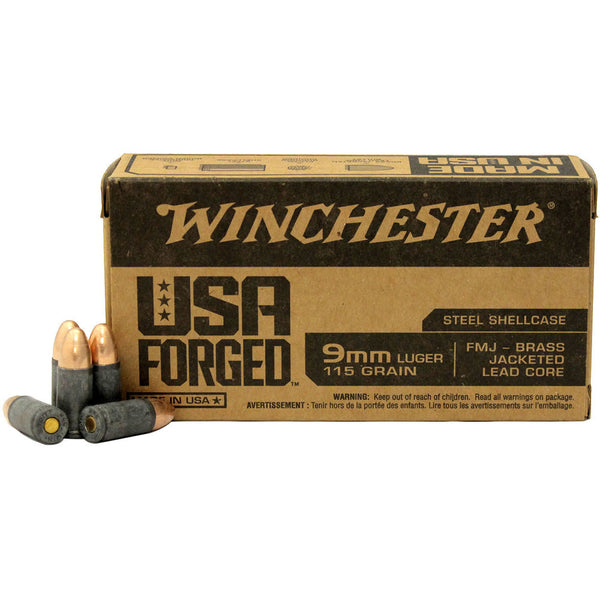 AMMO USA 9MMLUGER FMJBJ 115GR 50RD/BX