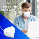 (10 Pack) KN95 Face Mask 5-Layer Filtration White Mask - Liquid and Dust Proof Face Protection - NOT Individually wrapped